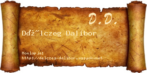 Délczeg Dalibor névjegykártya